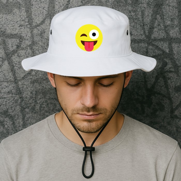 Emoticon Winking Face With Tongue Bucket Hat