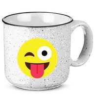 Emoticon Winking Face With Tongue 15oz Campfire Ceramic Mug