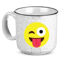 Emoticon Winking Face With Tongue 15oz Campfire Ceramic Mug