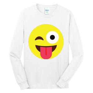 Emoticon Winking Face With Tongue Tall Long Sleeve T-Shirt