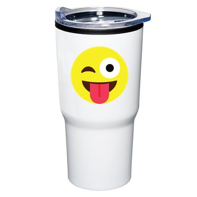 Emoticon Winking Face With Tongue Tumbler