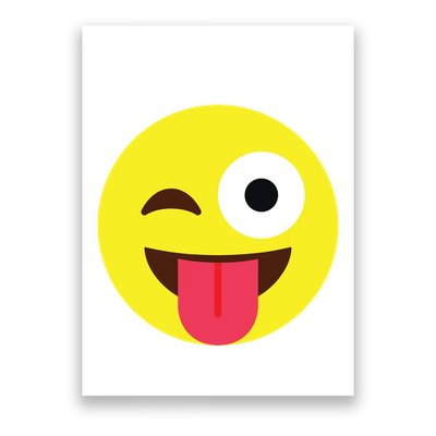 Emoticon Winking Face With Tongue Poster