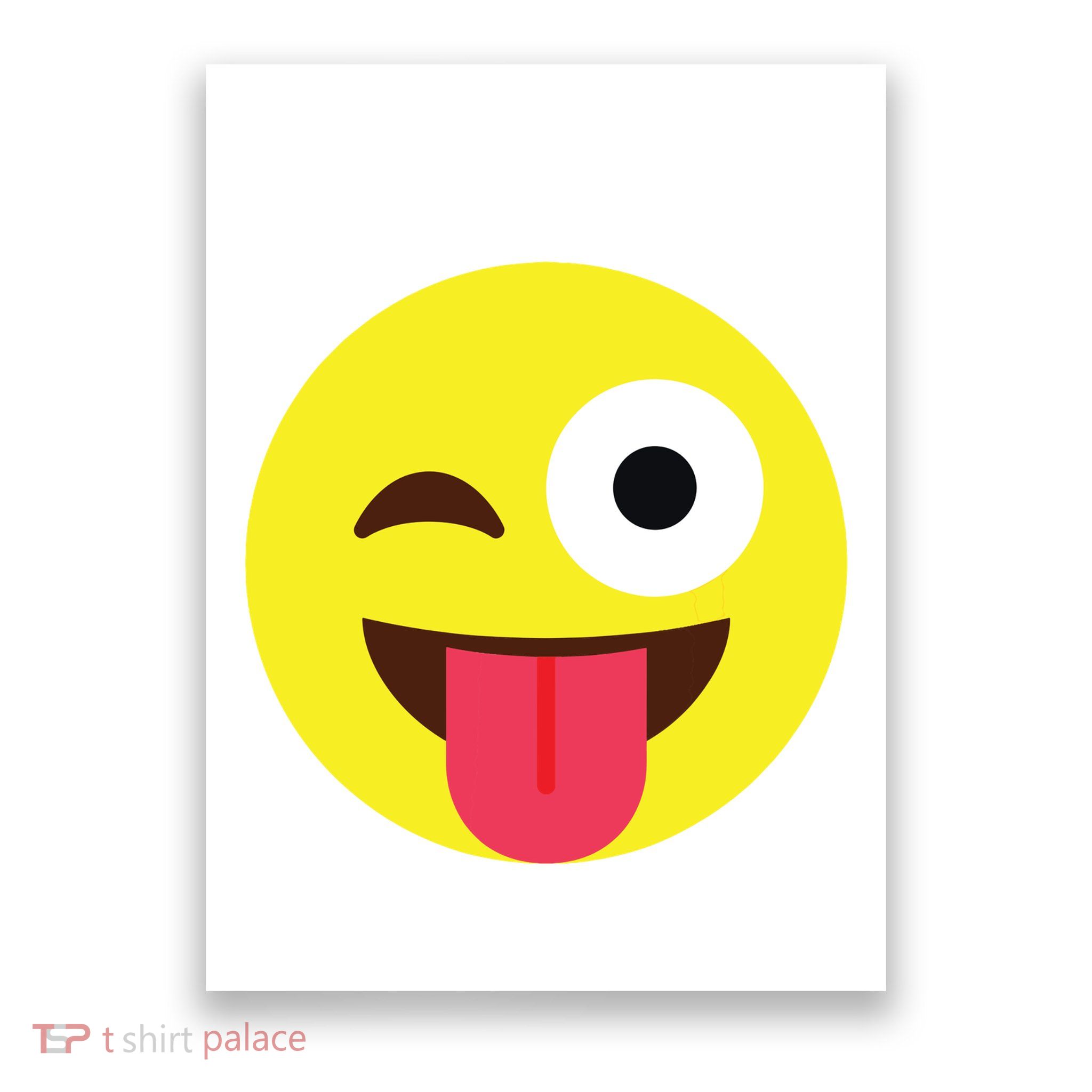 Emoticon Winking Face With Tongue Poster