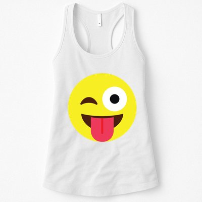 Emoticon Winking Face With Tongue Womens Tank Top