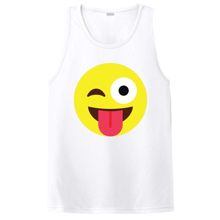 Emoticon Winking Face With Tongue PosiCharge Competitor Tank