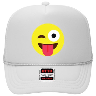 Emoticon Winking Face With Tongue Trucker Hat