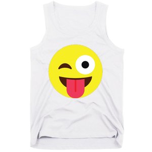 Emoticon Winking Face With Tongue Tank Top