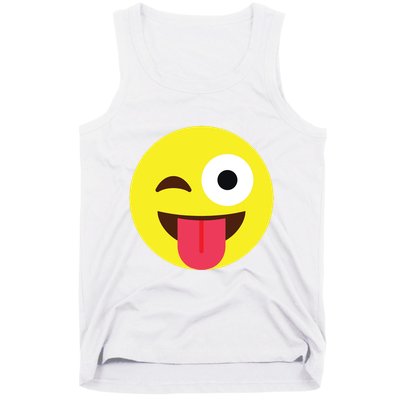 Emoticon Winking Face With Tongue Tank Top