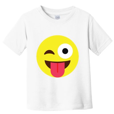 Emoticon Winking Face With Tongue Toddler T-Shirt