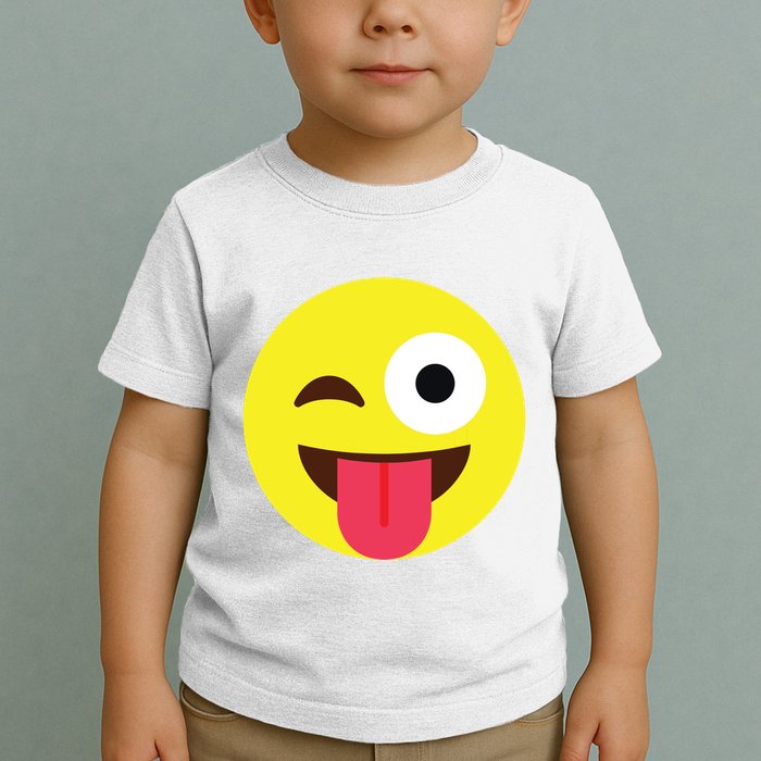 Emoticon Winking Face With Tongue Toddler T-Shirt