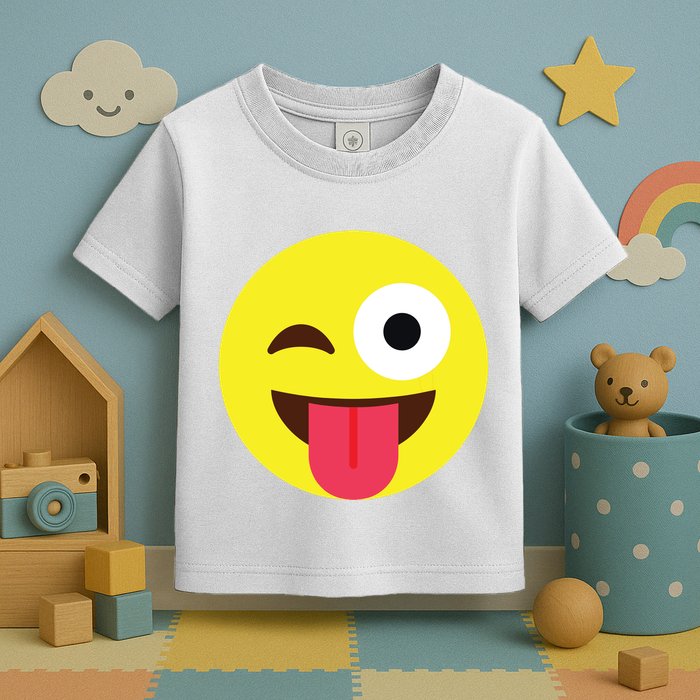 Emoticon Winking Face With Tongue Toddler T-Shirt