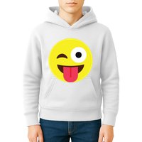 Emoticon Winking Face With Tongue Kids Hoodie
