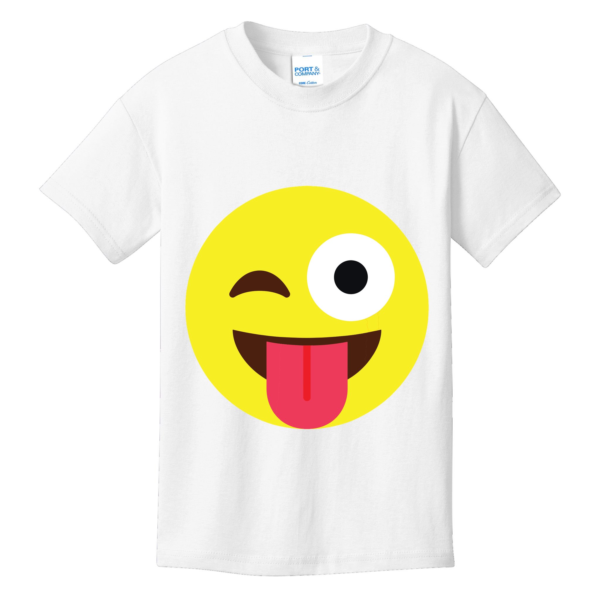 Emoticon Winking Face With Tongue Kids T-Shirt
