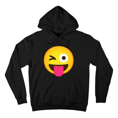 Emoticon Winking Face With Stuck Out Tongue And Winking Eye Hoodie