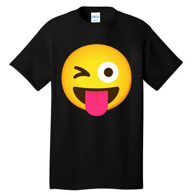 Emoticon Winking Face With Stuck Out Tongue And Winking Eye Tall T-Shirt