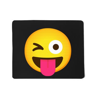 Emoticon Winking Face With Stuck Out Tongue And Winking Eye Mousepad