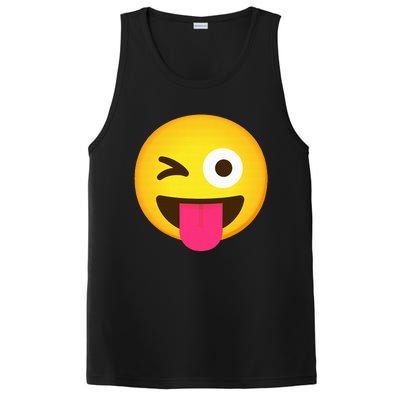 Emoticon Winking Face With Stuck Out Tongue And Winking Eye PosiCharge Competitor Tank