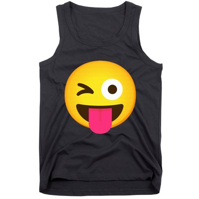 Emoticon Winking Face With Stuck Out Tongue And Winking Eye Tank Top