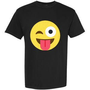 Emoticon Winking Face With Tongue Garment-Dyed Heavyweight T-Shirt