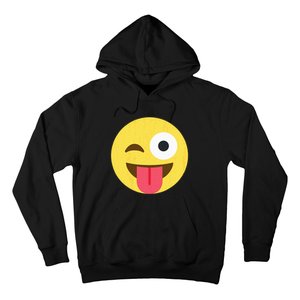 Emoticon Winking Face With Tongue Hoodie