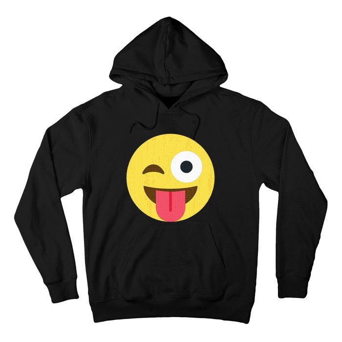 Emoticon Winking Face With Tongue Hoodie