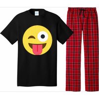 Emoticon Winking Face With Tongue Pajama Set