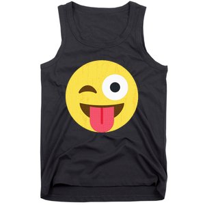 Emoticon Winking Face With Tongue Tank Top