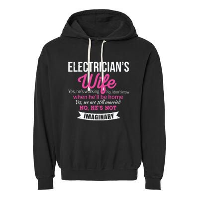 Electricians Wife Gift Funny Anniversary Garment-Dyed Fleece Hoodie