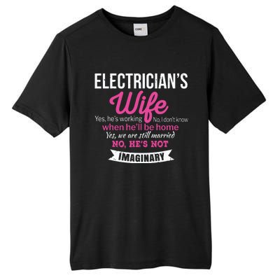 Electricians Wife Gift Funny Anniversary Tall Fusion ChromaSoft Performance T-Shirt