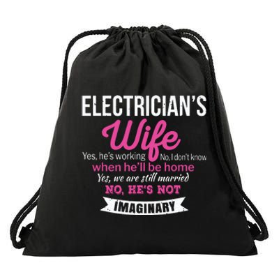 Electricians Wife Gift Funny Anniversary Drawstring Bag