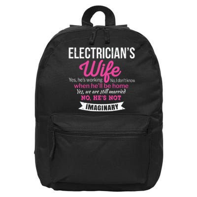 Electricians Wife Gift Funny Anniversary 16 in Basic Backpack