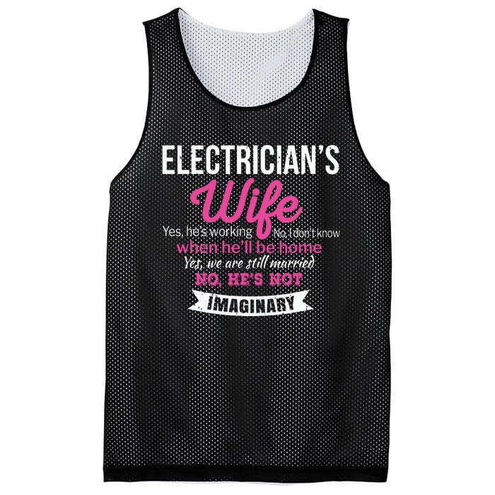 Electricians Wife Gift Funny Anniversary Mesh Reversible Basketball Jersey Tank