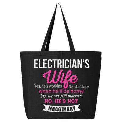 Electricians Wife Gift Funny Anniversary 25L Jumbo Tote