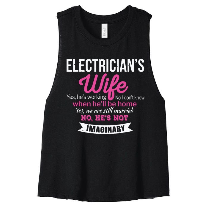 Electricians Wife Gift Funny Anniversary Women's Racerback Cropped Tank