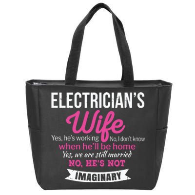 Electricians Wife Gift Funny Anniversary Zip Tote Bag