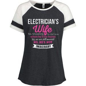 Electricians Wife Gift Funny Anniversary Enza Ladies Jersey Colorblock Tee