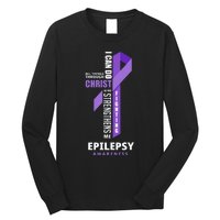 Epilepsy Warrior God Jesus Christ Epilepsy Awareness Long Sleeve Shirt