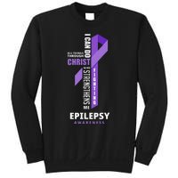 Epilepsy Warrior God Jesus Christ Epilepsy Awareness Sweatshirt