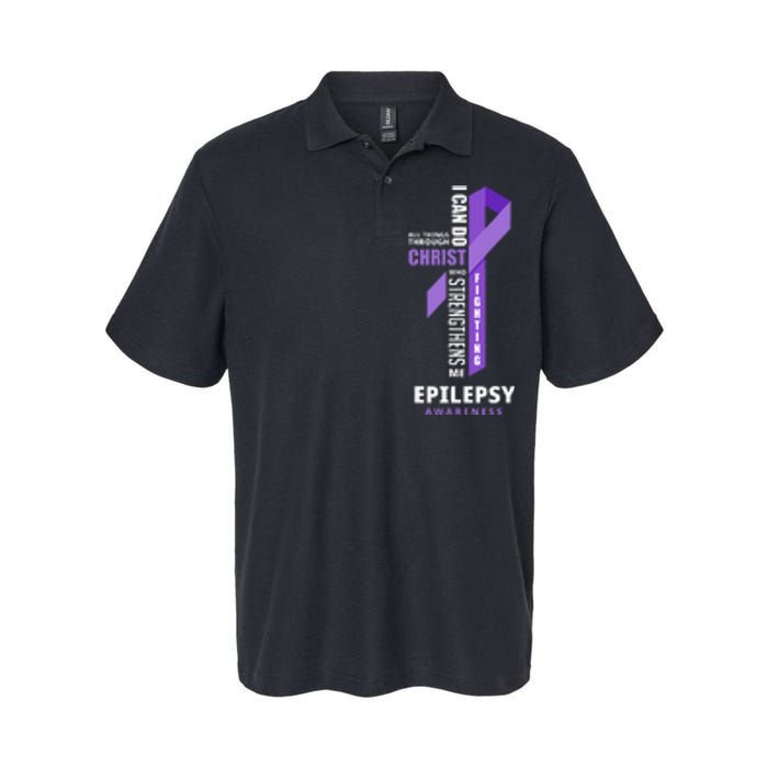 Epilepsy Warrior God Jesus Christ Epilepsy Awareness Softstyle Adult Sport Polo