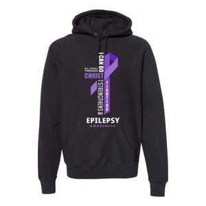 Epilepsy Warrior God Jesus Christ Epilepsy Awareness Premium Hoodie