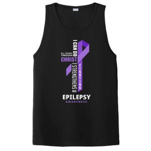 Epilepsy Warrior God Jesus Christ Epilepsy Awareness PosiCharge Competitor Tank