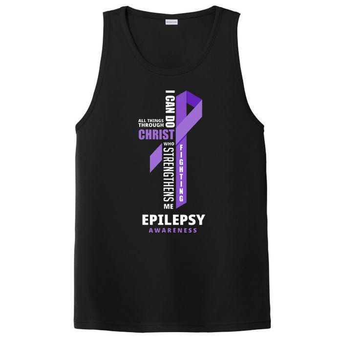 Epilepsy Warrior God Jesus Christ Epilepsy Awareness PosiCharge Competitor Tank