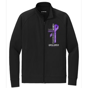 Epilepsy Warrior God Jesus Christ Epilepsy Awareness Stretch Full-Zip Cadet Jacket