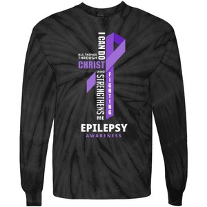 Epilepsy Warrior God Jesus Christ Epilepsy Awareness Tie-Dye Long Sleeve Shirt