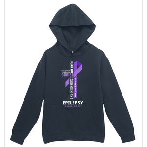 Epilepsy Warrior God Jesus Christ Epilepsy Awareness Urban Pullover Hoodie