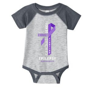 Epilepsy Warrior God Jesus Christ Epilepsy Awareness Infant Baby Jersey Bodysuit