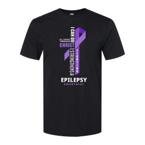 Epilepsy Warrior God Jesus Christ Epilepsy Awareness Softstyle CVC T-Shirt