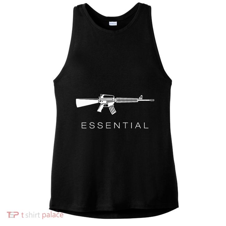 Essential Weapons Gun S Ar 15 Assault Rifle Firearm Ladies PosiCharge Tri-Blend Wicking Tank