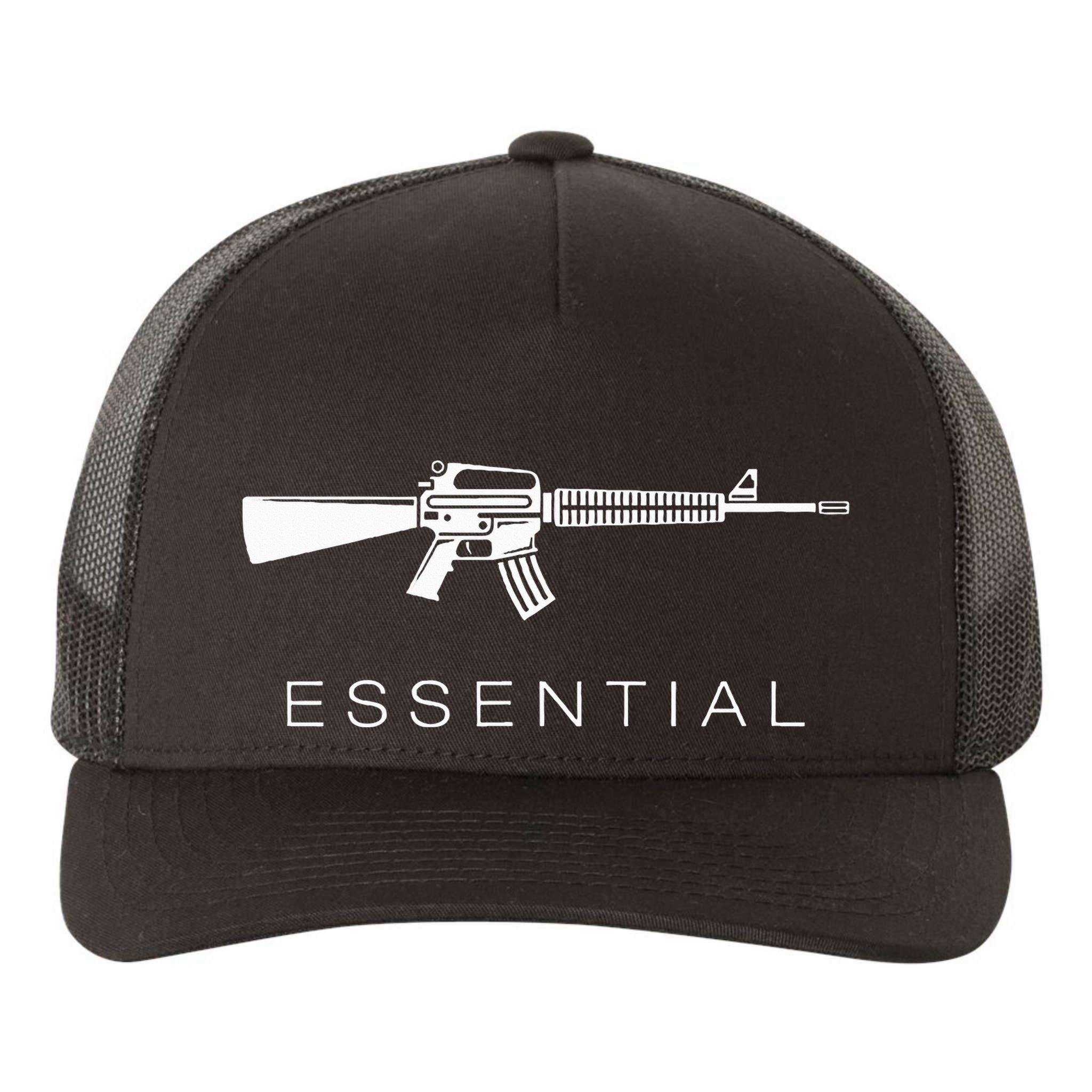 Essential Weapons Gun S Ar 15 Assault Rifle Firearm Yupoong Adult 5-Panel Trucker Hat