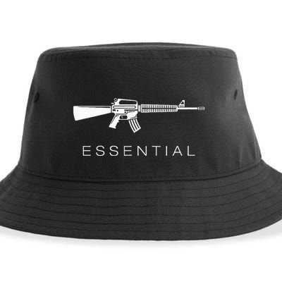 Essential Weapons Gun S Ar 15 Assault Rifle Firearm Sustainable Bucket Hat